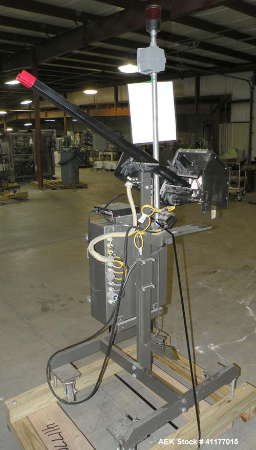 Used Minnesota Automation Reciprocating Coupon Feeder (topserter). Capable of speeds up to 90 units per minute. Has self contained Venturi style vacuum system, Allen Bradley SLC 500 PLC controls, and...
