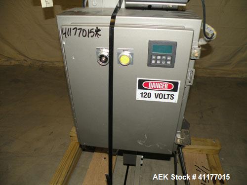 Used Minnesota Automation Reciprocating Coupon Feeder (topserter). Capable of speeds up to 90 units per minute. Has self contained Venturi style vacuum system, Allen Bradley SLC 500 PLC controls, and...