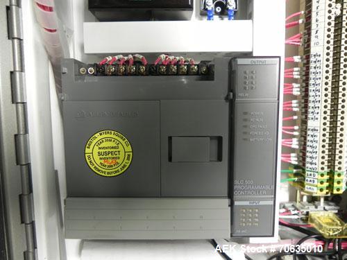 Used Minnesota Automation Model Special Reciprocating Coupon Feeder-Topserter. Capable of speeds up to 90 units per minute. Has self-contained Venturi style vacuum system. Has Allen Bradley SLC 500 P...