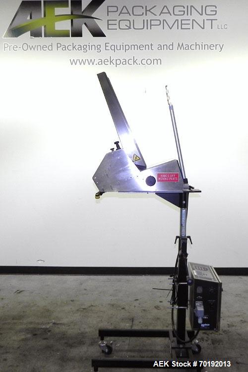Used Streamfeeder Model ST850 Universal Friction Feeder. Machine capable of belt speeds up to 5500 inches per minute (140,000mm per minute). Product size range: length 2.5" to 8.5" or 63.5mm to 215.9...