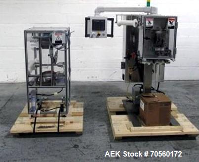 Used Active Pak Automation dessicant feeder, model APA2000, portable design, with infeed roll, 480 volt, 3 phase, serial# 2004167A, built 2004.