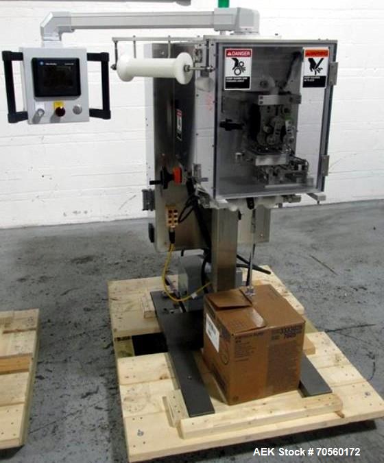 Used Active Pak Automation dessicant feeder, model APA2000, portable design, with infeed roll, 480 volt, 3 phase, serial# 2004167A, built 2004.