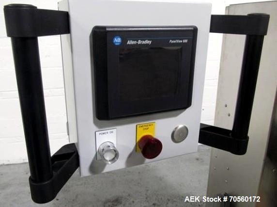Used Active Pak Automation dessicant feeder, model APA2000, portable design, with infeed roll, 480 volt, 3 phase, serial# 2004167A, built 2004.