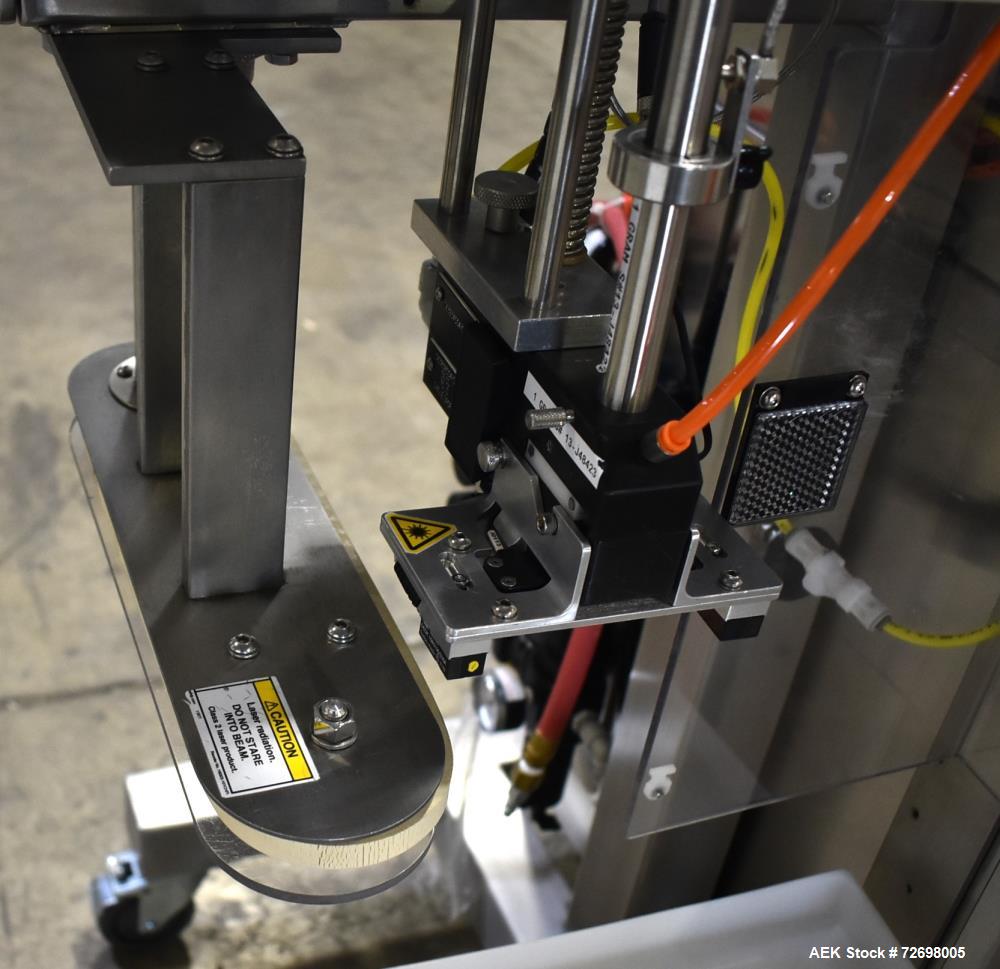 Used Omega Design Model CDFS-1.501 Canister Desiccant Feeder With Shuttle Dispenser. Machine is capable of speeds up to 400 bottles per minute (single-drop) and 300 bottles per minute (double-drop). ...