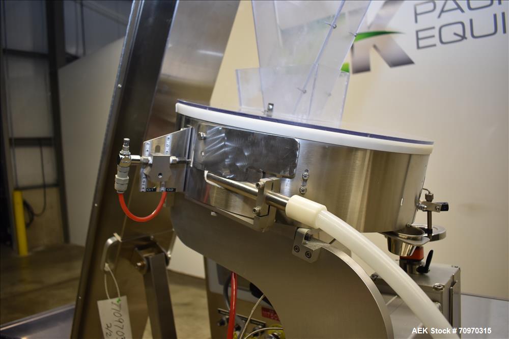 Used Omega Design Omni Feeder Combination Canister Desiccant Feeder. Capable of speeds up to 600 CPM (Single Drop) or 300 CPM (Double Drop). Servo operation, Allen Bradley PLC with integrated touch s...