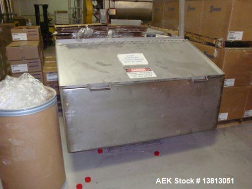 Used Bulk Cap Feed System. Stainless cap hopper to feed Capem.