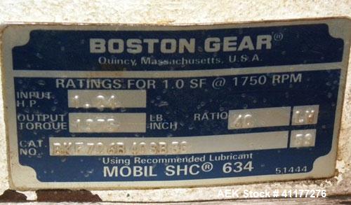 Used Allen Machinery Inclined "Z" Shaped Cleated BeltConveyor, Type BC, Model F7099-11. Rated to 5000 pounds an hour. Stainless steel frame. 18" wide x 4" tall cleated plastic belt on 8’’ centers. 60...