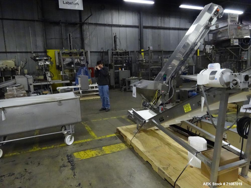 Used Kamflex Model 810 Stainless Steel Cleated Incline Conveyor