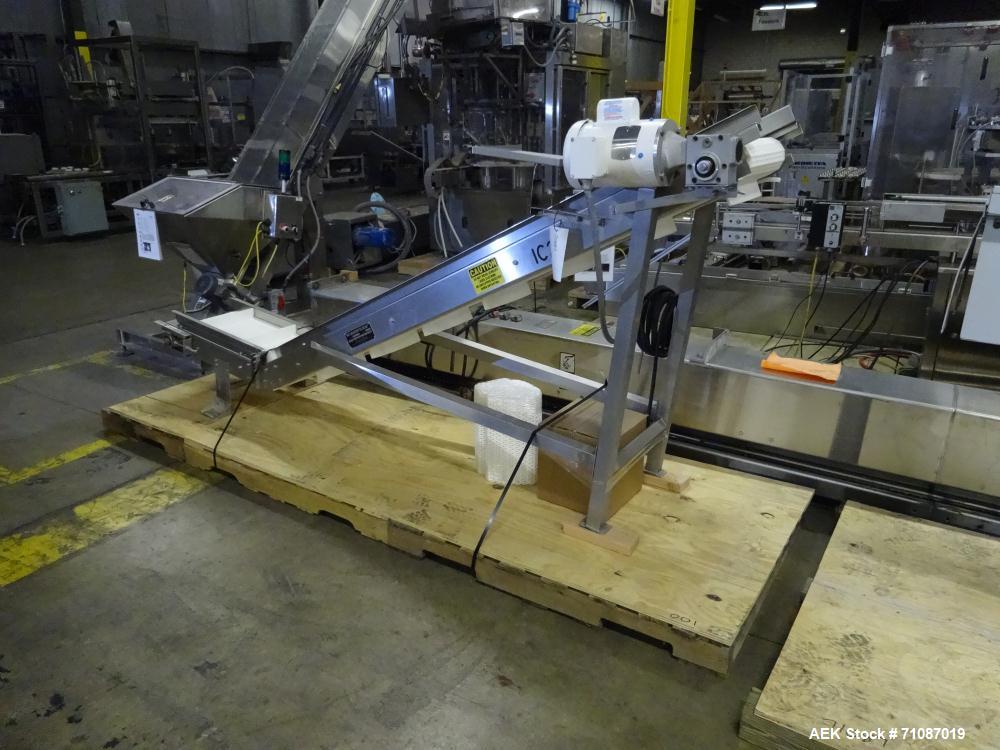 Used Kamflex Model 810 Stainless Steel Cleated Incline Conveyor