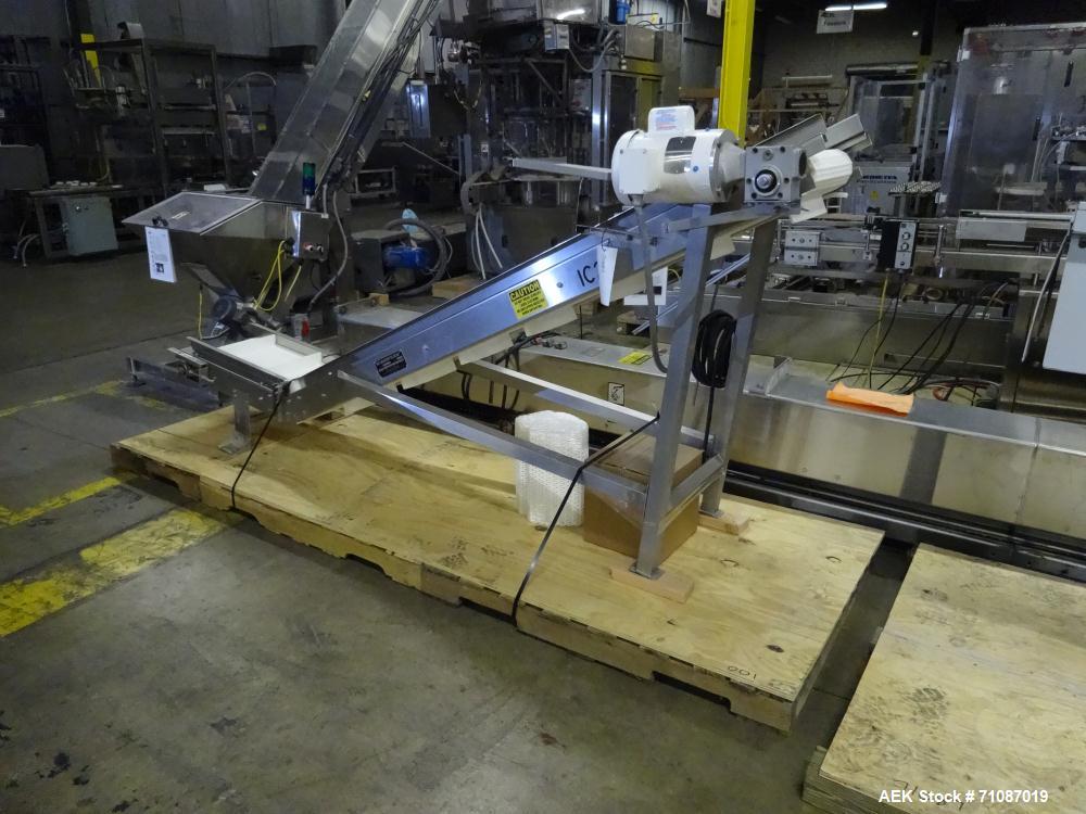 Used- Kamflex Model 810 Stainless Steel Cleated Incline Conveyor