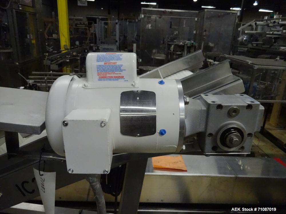 Used Kamflex Model 810 Stainless Steel Cleated Incline Conveyor