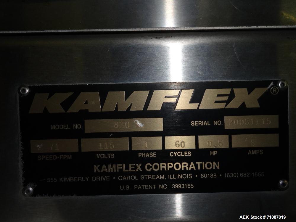 Used Kamflex Model 810 Stainless Steel Cleated Incline Conveyor