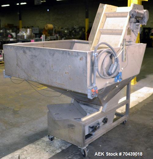 Used Stainless Steel New England Machinery Cap / Bottle  Elevator, Model H/E-60