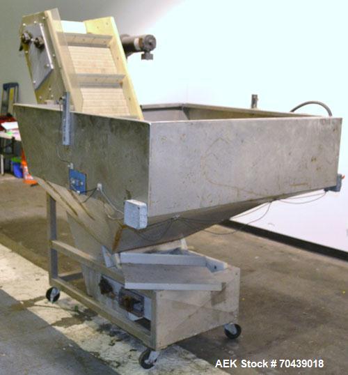 Used Stainless Steel New England Machinery Cap / Bottle  Elevator, Model H/E-60