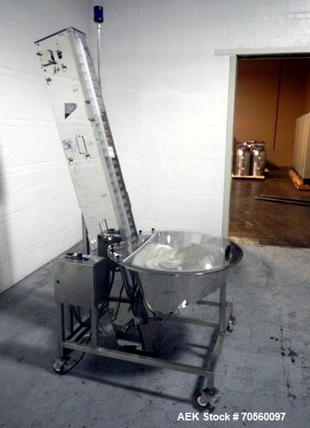 Used Palace Packing Hopper Feeder, Model TH-6-77. Approximate 6' feed height. Serial# 7982.