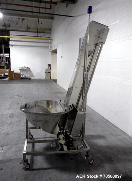 Used Palace Packing Hopper Feeder, Model TH-6-77. Approximate 6' feed height. Serial# 7982.