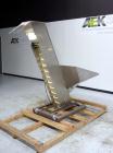 Used Incline Cleated Belt Conveyor, 304 Stainless Steel. 10-3/4