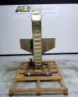 Used Incline Cleated Belt Conveyor, 304 Stainless Steel. 10-3/4