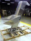 Used- Incline Cleated Belt Conveyor, 304 Stainless Steel. 10-3/4