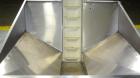 Used- Incline Cleated Belt Conveyor, 304 Stainless Steel. 10-3/4