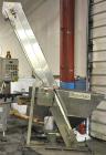Used Fowler Inclinded Hopper Feeder Conveyor, Stainless Steel.  Hopper 40