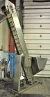 Used Fowler Inclinded Hopper Feeder Conveyor, Stainless Steel.  Hopper 40