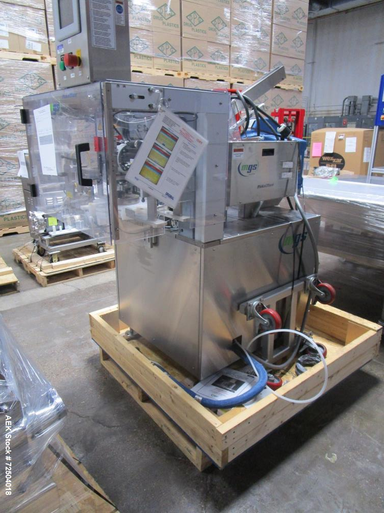 Used MGS Model PHS Sideserter. Capable of speeds up to 250 outserts per minute. Has Nordson Problue hot melt glue system.