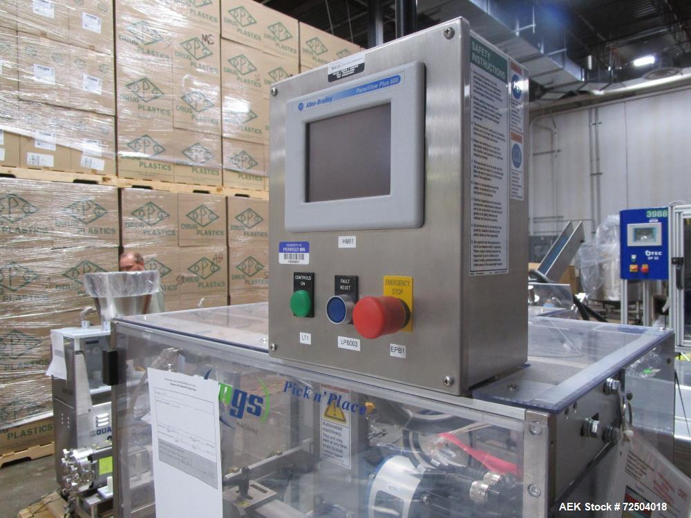 Used MGS Model PHS Sideserter. Capable of speeds up to 250 outserts per minute. Has Nordson Problue hot melt glue system.