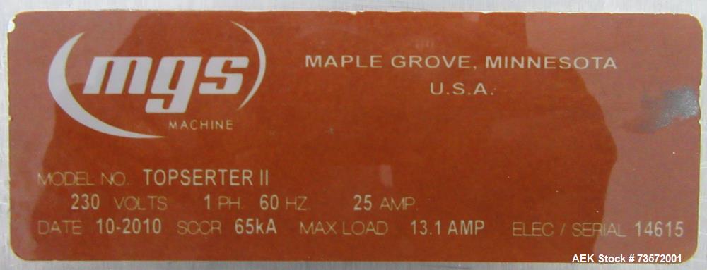 Used MGS TopSerter II Rotary Pick and Place Leaflet Feeder for Sale