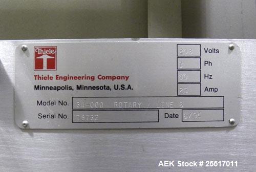Used Thiele Rotary Outserter/Topserter Placer, Model 34-000