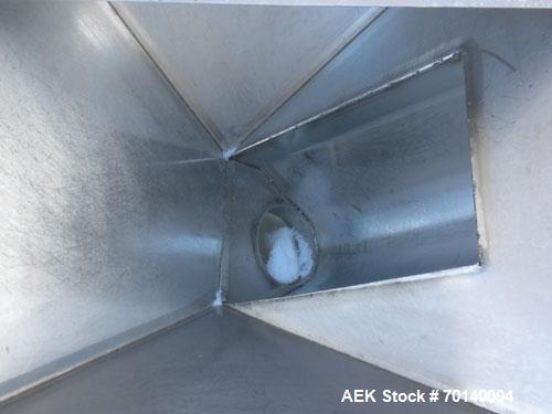 Used Flexcion Flexible Screw Conveyor. 17’’ x 17’’ 304 stainless steel hopper. 1-34" diameter x 216" long 304 stainless steel screw, 2-1/4" diameter plastic tube. Driven by a 1/2 HP, 3/60/208-230/460...