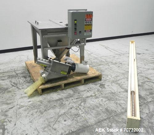 Used Flexicon Hollow Core Screw Feeder. 30" X 30" Hopper x 30" (depth). Tube has 2" (id) with a 1-3/4" (diam) screw X 142" (long).