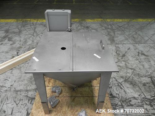 Used Flexicon Hollow Core Screw Feeder. 30" X 30" Hopper x 30" (depth). Tube has 2" (id) with a 1-3/4" (diam) screw X 142" (long).