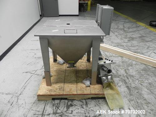 Used Flexicon Hollow Core Screw Feeder. 30" X 30" Hopper x 30" (depth). Tube has 2" (id) with a 1-3/4" (diam) screw X 142" (long).