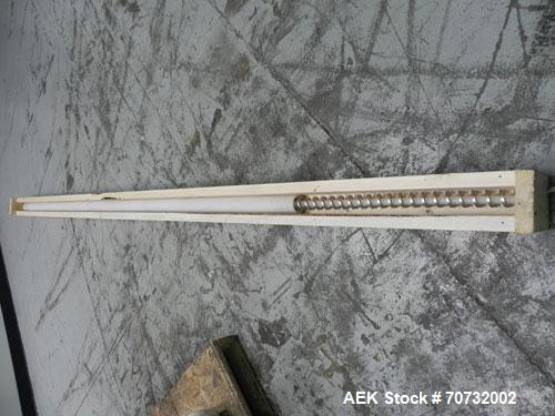 Used Flexicon Hollow Core Screw Feeder. 30" X 30" Hopper x 30" (depth). Tube has 2" (id) with a 1-3/4" (diam) screw X 142" (long).