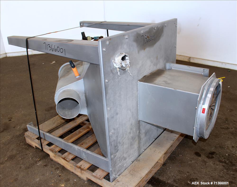 Used Flexicon Flexible Screw Conveyor, 304 Stainless Steel. Approximate 5" diameter x 252" long screw. Driven by a 10hp, 3/60/208-230/460 volt, 1760 rpm gear motor, 7.5 to 1 ratio. Feed hopper 36" x ...