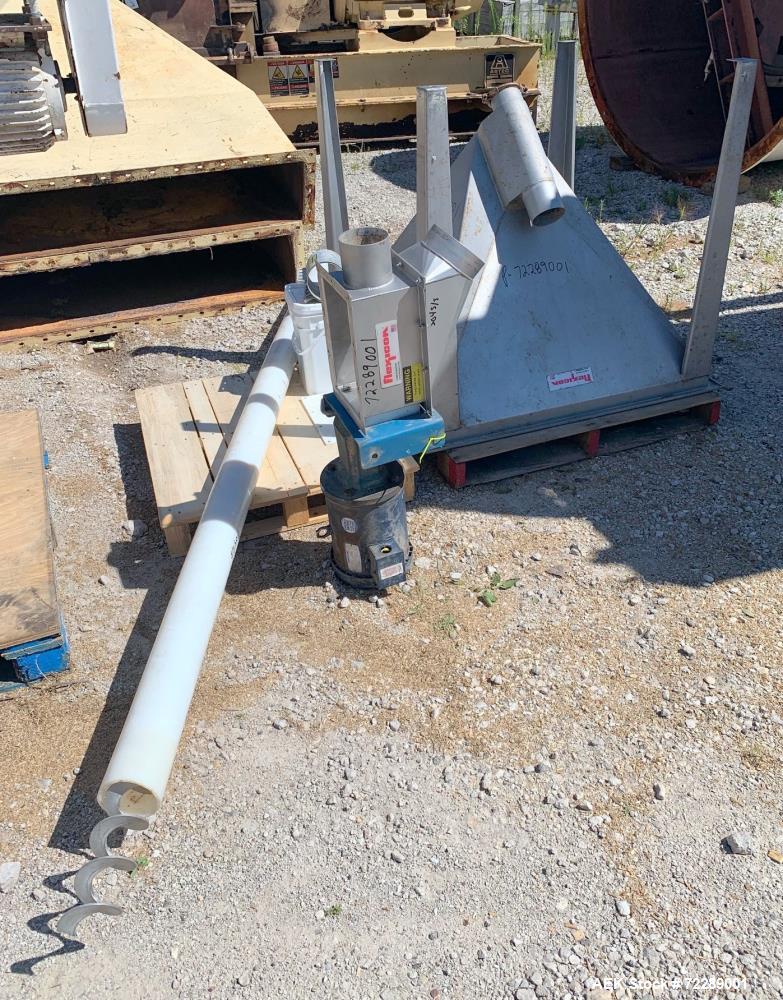 Used Flexicon Screw Conveyor, 304 Stainless Steel.