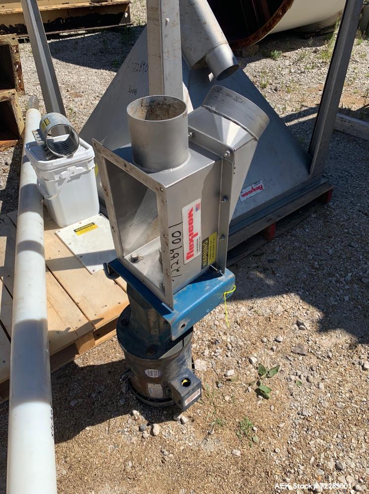 Used Flexicon Screw Conveyor, 304 Stainless Steel.