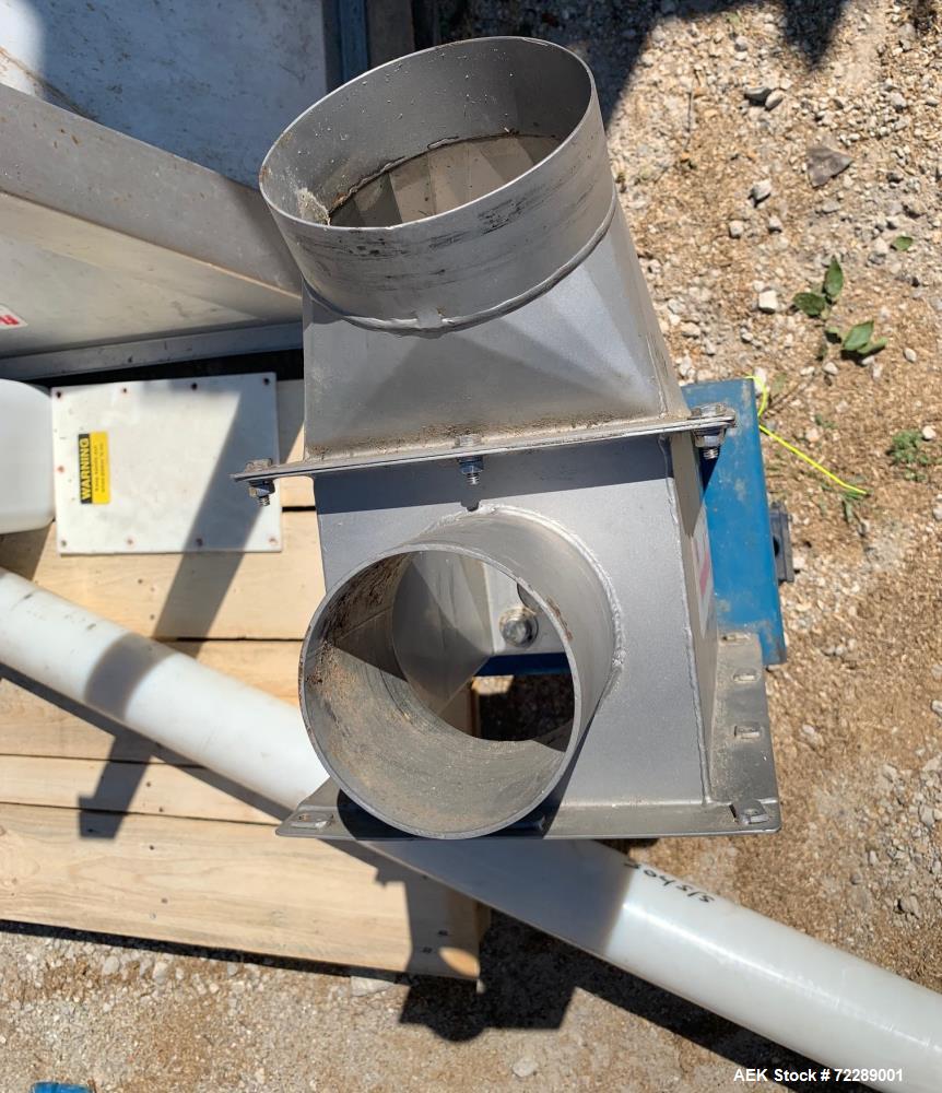 Used Flexicon Screw Conveyor, 304 Stainless Steel.