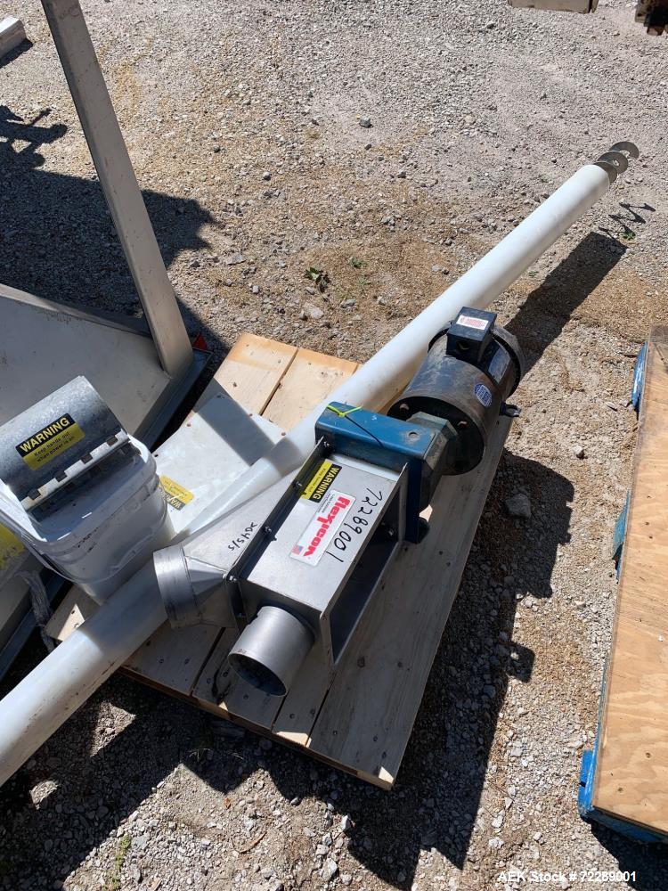 Used Flexicon Screw Conveyor, 304 Stainless Steel.