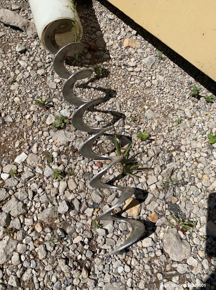 Used Flexicon Screw Conveyor, 304 Stainless Steel.