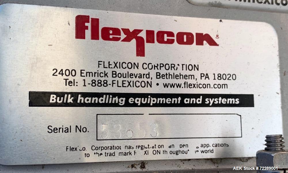 Used Flexicon Screw Conveyor, 304 Stainless Steel.