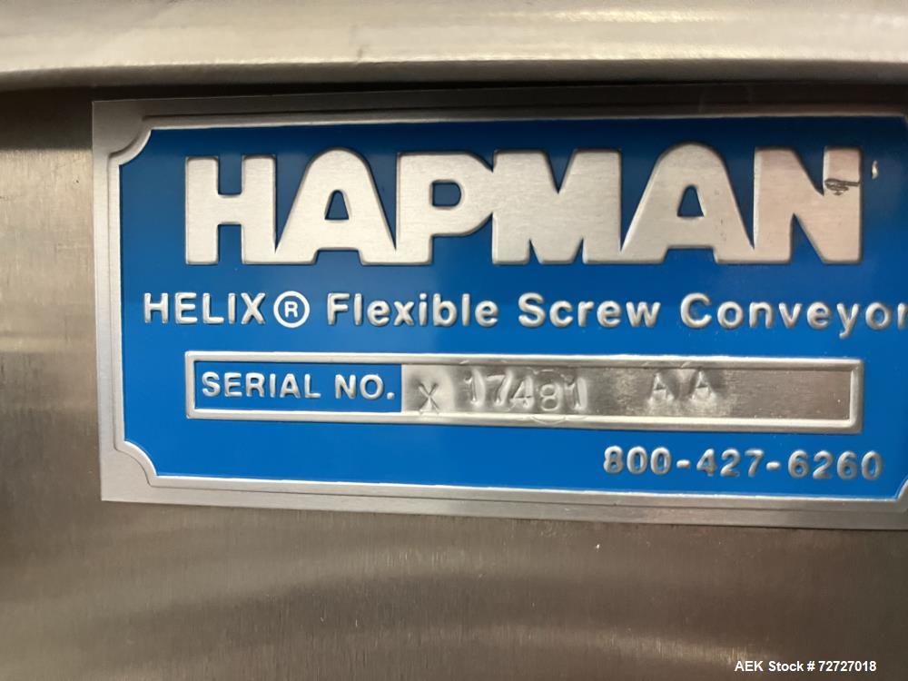 Used Hapman Flexible Screw Feeder, Model Helix. Serial number X 17481.