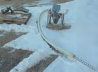 Used Flexcion Flexible Screw Conveyor. 17’’ x 17’’ 304 stainless steel hopper. 1-34