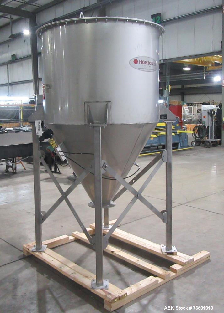 Unused Horizon Bulk Powder feeding system. Originally designed to feed vitamin powders at rates of up to 6,000 lbs per hour. Conveying line parameters: 3"  with 11 gauge OD tubing, Max horizontal dis...