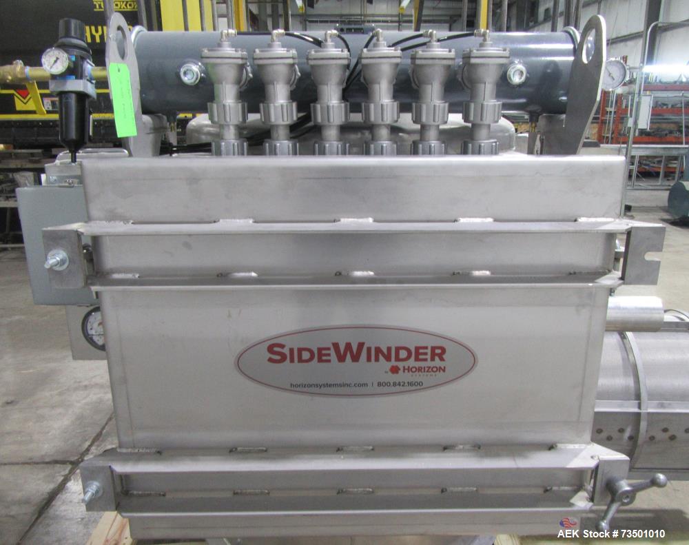 Unused Horizon Bulk Powder feeding system. Originally designed to feed vitamin powders at rates of up to 6,000 lbs per hour. Conveying line parameters: 3"  with 11 gauge OD tubing, Max horizontal dis...