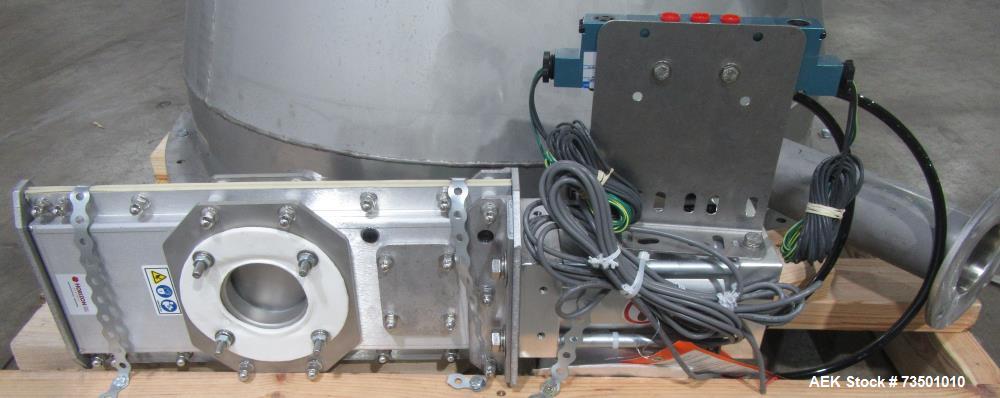 Unused Horizon Bulk Powder feeding system. Originally designed to feed vitamin powders at rates of up to 6,000 lbs per hour. Conveying line parameters: 3"  with 11 gauge OD tubing, Max horizontal dis...