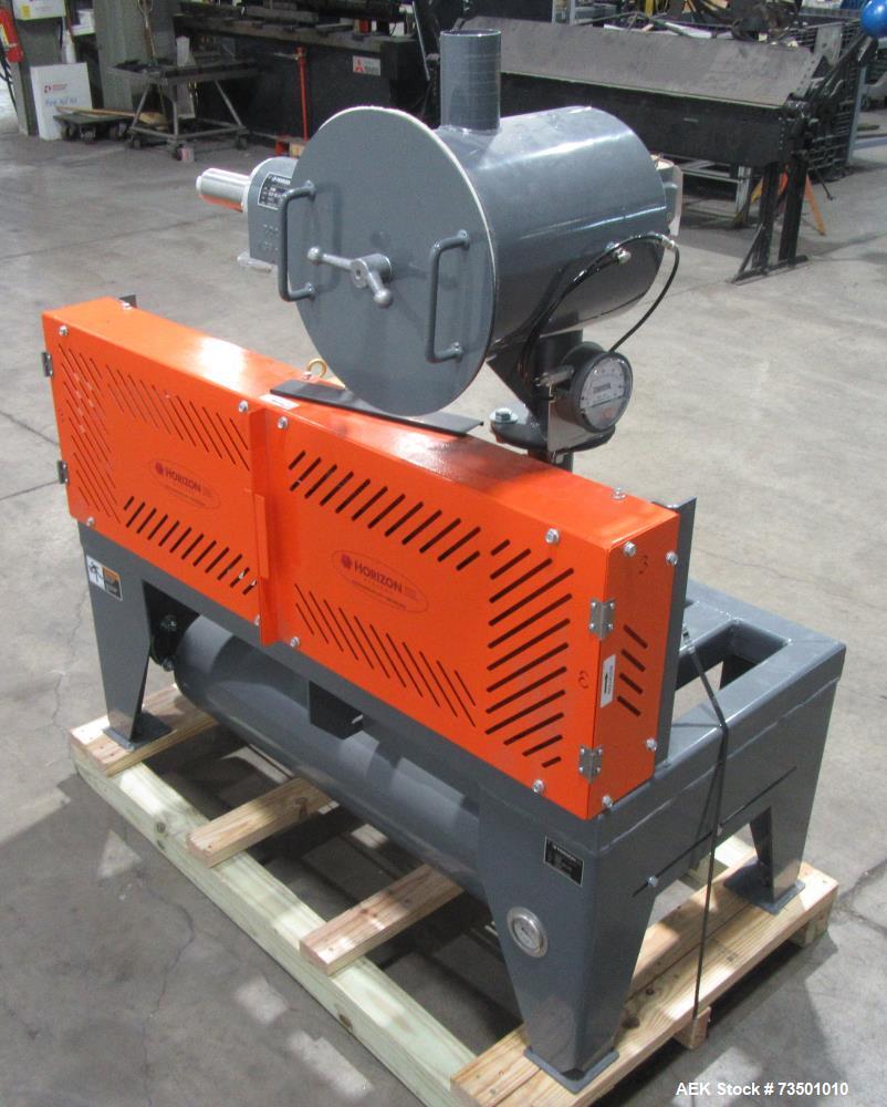 Unused Horizon Bulk Powder feeding system. Originally designed to feed vitamin powders at rates of up to 6,000 lbs per hour. Conveying line parameters: 3"  with 11 gauge OD tubing, Max horizontal dis...