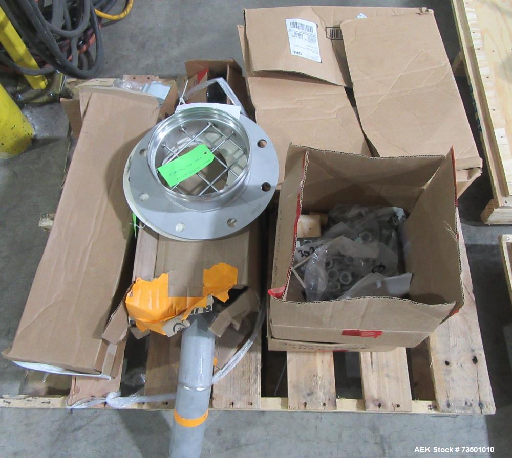 Unused Horizon Bulk Powder feeding system. Originally designed to feed vitamin powders at rates of up to 6,000 lbs per hour. Conveying line parameters: 3"  with 11 gauge OD tubing, Max horizontal dis...