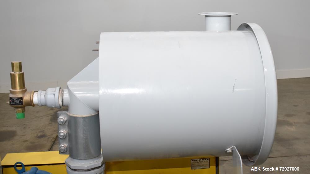 Unused- Vac-U-Max 7.5HP Positive Displacement Vacuum Pump for Pneumatic Conveyors. Approximate 145 CFM at 7 psi. Tuthill model 4005-A6L2CV1-A rotary positive displacement blower. Driven by 7.5hp, 3/6...
